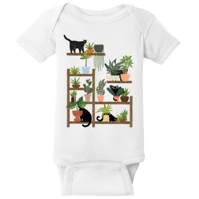 Cats And Plants Baby Bodysuit