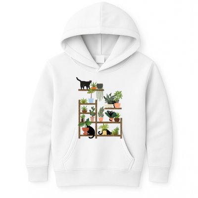 Cats And Plants Kids Hoodie