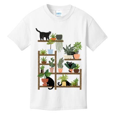 Cats And Plants Kids T-Shirt