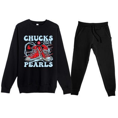 Chucks And Pearls Premium Crewneck Sweatsuit Set