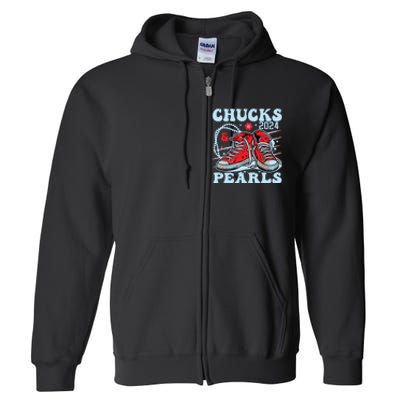 Chucks And Pearls Full Zip Hoodie