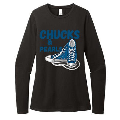 Chucks And Pearls Cute Women Womens CVC Long Sleeve Shirt