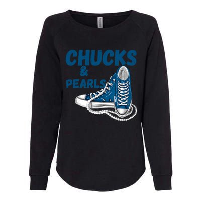 Chucks And Pearls Cute Women Womens California Wash Sweatshirt