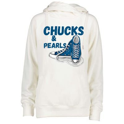 Chucks And Pearls Cute Women Womens Funnel Neck Pullover Hood