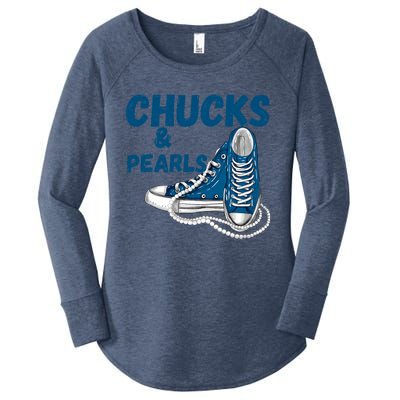 Chucks And Pearls Cute Women Women's Perfect Tri Tunic Long Sleeve Shirt