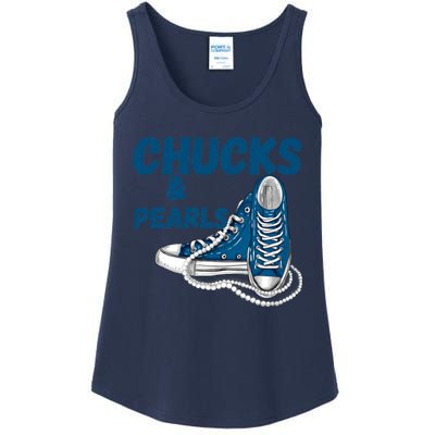 Chucks And Pearls Cute Women Ladies Essential Tank