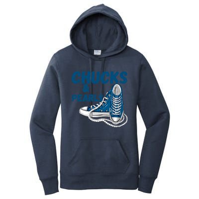 Chucks And Pearls Cute Women Women's Pullover Hoodie