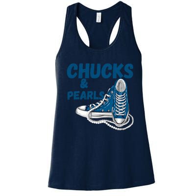 Chucks And Pearls Cute Women Women's Racerback Tank