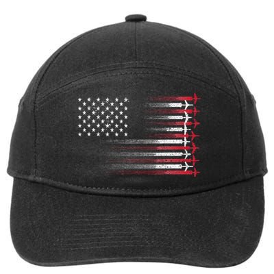 Cute Airplane Pilot Art For Wo Aviation 4th Of July 7-Panel Snapback Hat