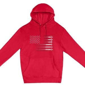 Cute Airplane Pilot Art For Wo Aviation 4th Of July Premium Pullover Hoodie