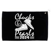 Chucks And Pearls Kamala Harris 2024 Usa Election 2024 Grommeted Golf Towel