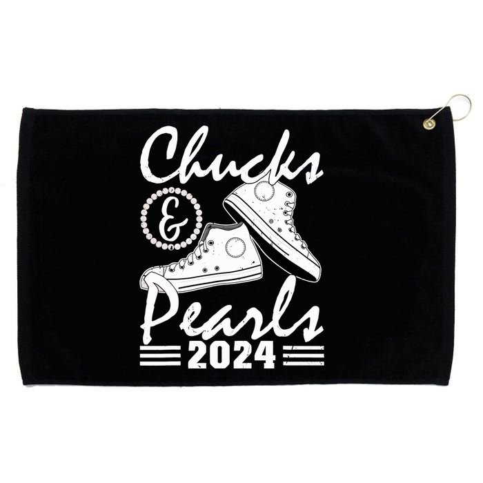 Chucks And Pearls Kamala Harris 2024 Usa Election 2024 Grommeted Golf Towel