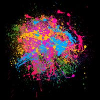 Colorful Artsy Paint Splat Button