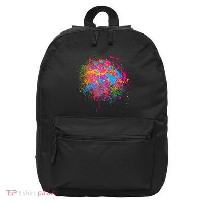 Colorful Artsy Paint Splat 16 in Basic Backpack