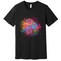Colorful Artsy Paint Splat Premium T-Shirt