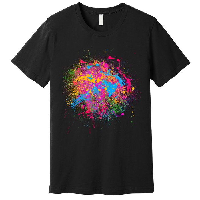 Colorful Artsy Paint Splat Premium T-Shirt