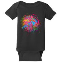 Colorful Artsy Paint Splat Baby Bodysuit