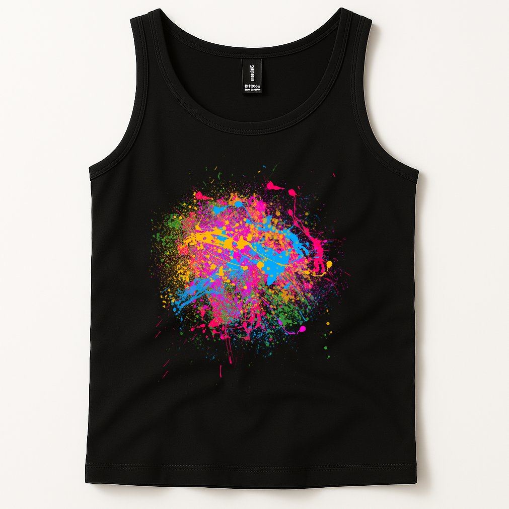 Colorful Artsy Paint Splat Tank Top