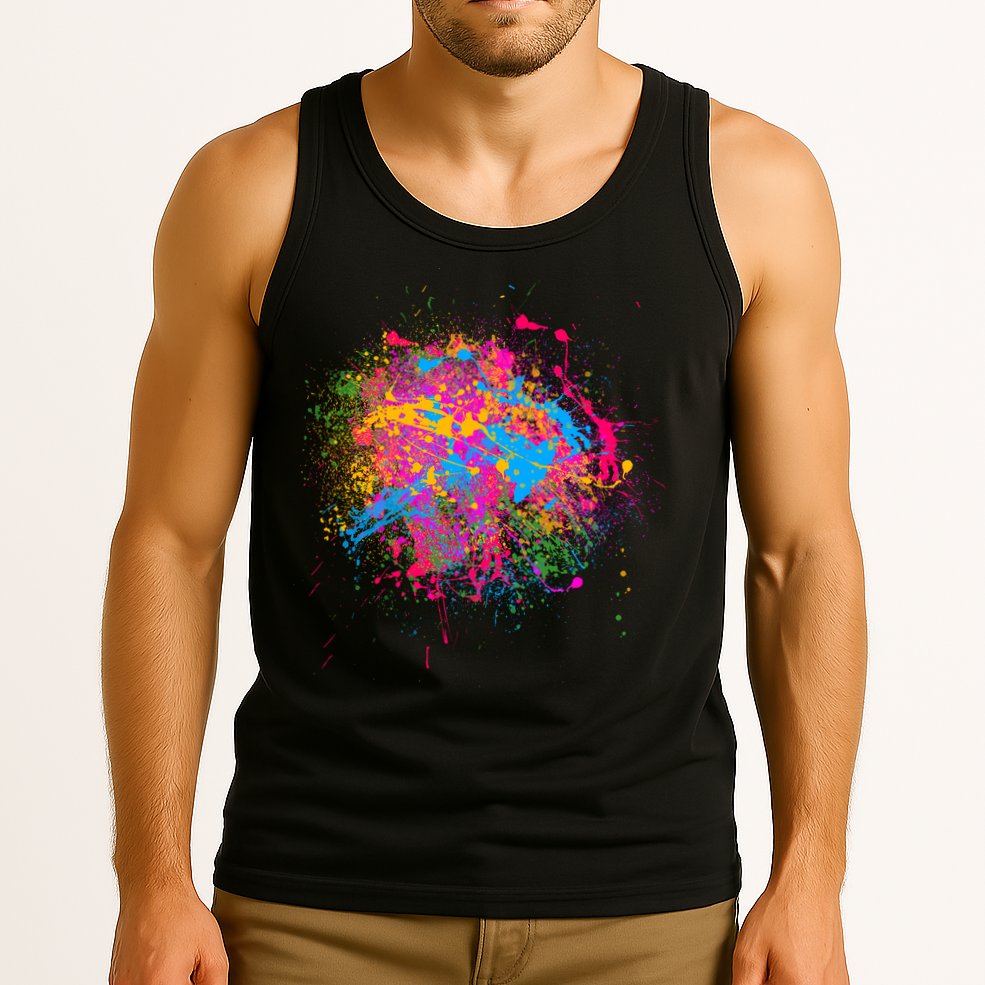 Colorful Artsy Paint Splat Tank Top