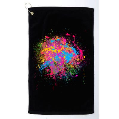 Colorful Artsy Paint Splat Golf Towel