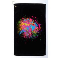Colorful Artsy Paint Splat Golf Towel