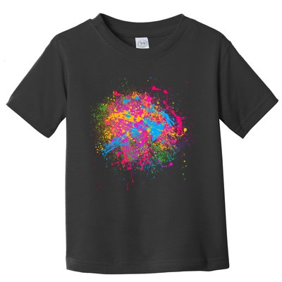 Colorful Artsy Paint Splat Toddler T-Shirt