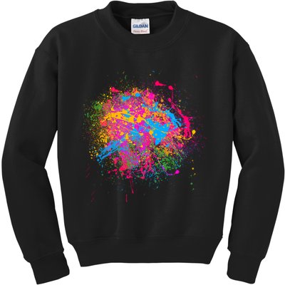 Colorful Artsy Paint Splat Kids Sweatshirt