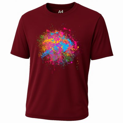 Colorful Artsy Paint Splat Performance Shirt