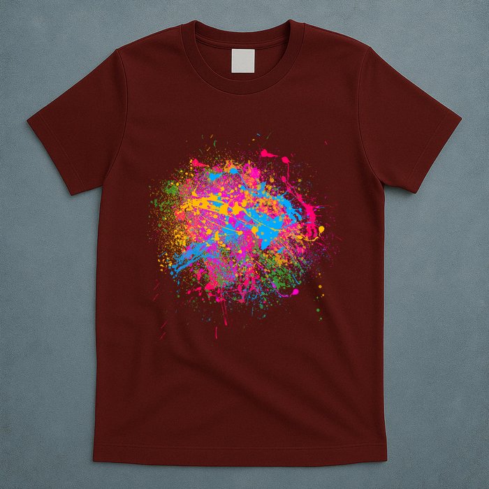 Colorful Artsy Paint Splat T-Shirt