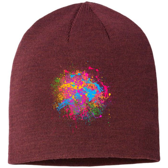 Colorful Artsy Paint Splat Sustainable Beanie