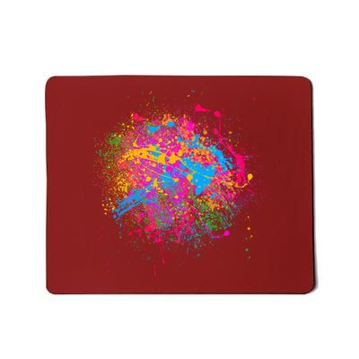 Colorful Artsy Paint Splat Mousepad