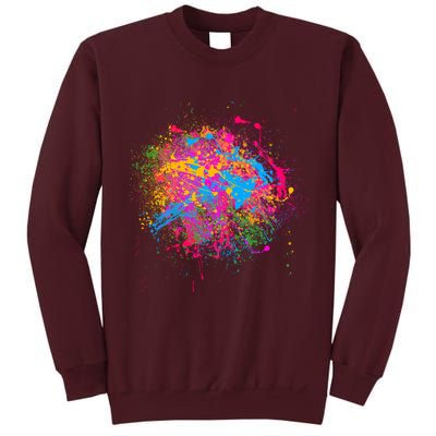 Colorful Artsy Paint Splat Tall Sweatshirt