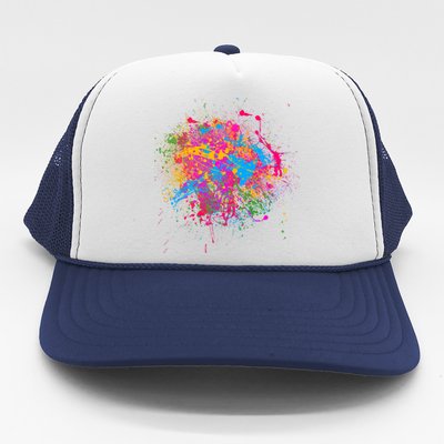 Colorful Artsy Paint Splat Trucker Hat