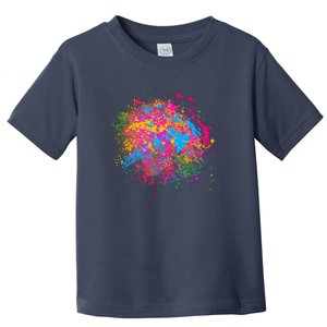 Colorful Artsy Paint Splat Toddler T-Shirt