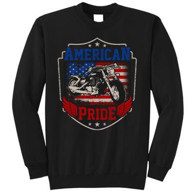 Chopper American Pride Flag Motorcycle Biker 4th Of July Sweatshirt