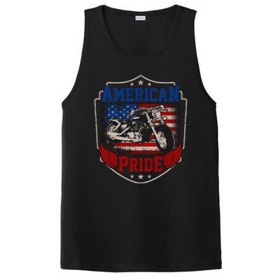 Chopper American Pride Flag Motorcycle Biker 4th Of July PosiCharge Competitor Tank