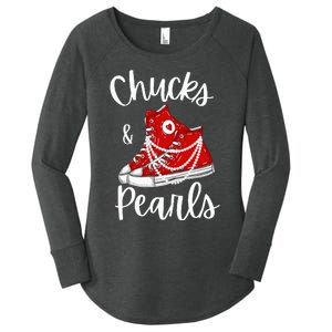 Chucks And Pearls Cute Women Women's Perfect Tri Tunic Long Sleeve Shirt