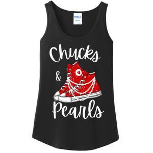 Chucks And Pearls Cute Women Ladies Essential Tank