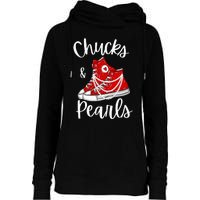 Chucks And Pearls Cute Women Womens Funnel Neck Pullover Hood