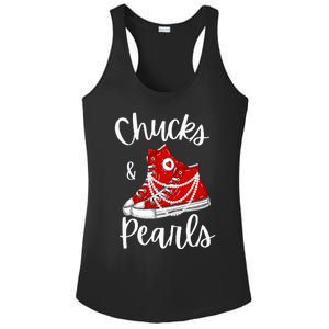 Chucks And Pearls Cute Women Ladies PosiCharge Competitor Racerback Tank