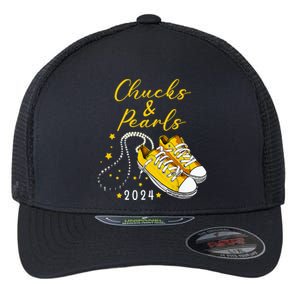 Chucks And Pearls 2024 Kamala Harris For President 47th Flexfit Unipanel Trucker Cap