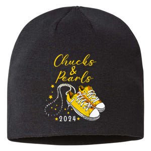 Chucks And Pearls 2024 Kamala Harris For President 47th Sustainable Beanie