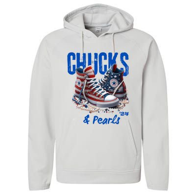 Chucks And Pearls Cute Performance Fleece Hoodie