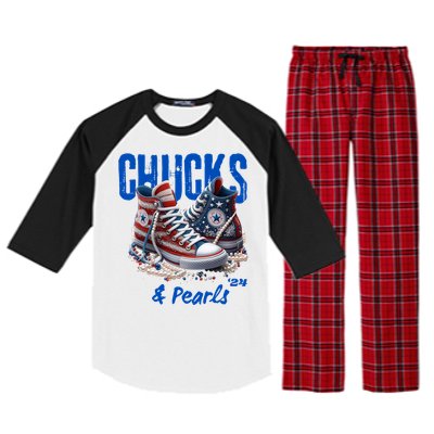 Chucks And Pearls Cute Raglan Sleeve Pajama Set