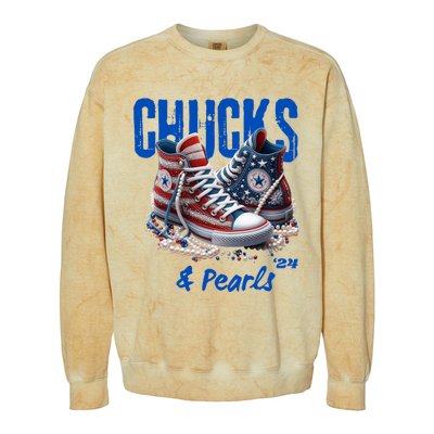 Chucks And Pearls Cute Colorblast Crewneck Sweatshirt