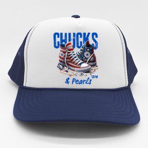 Chucks And Pearls Cute Trucker Hat