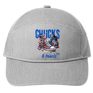 Chucks And Pearls Cute 7-Panel Snapback Hat