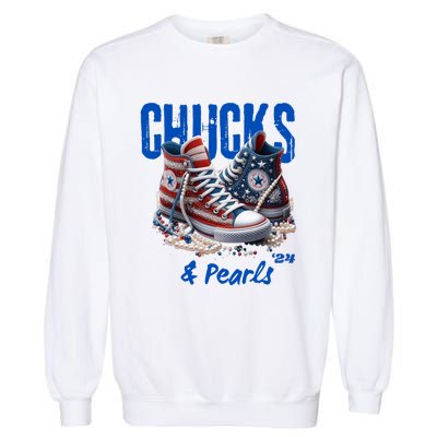 Chucks And Pearls Cute Garment-Dyed Sweatshirt