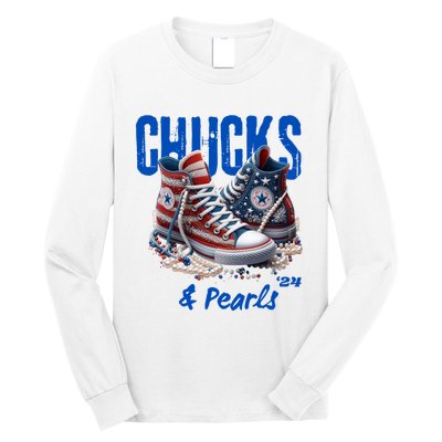 Chucks And Pearls Cute Long Sleeve Shirt