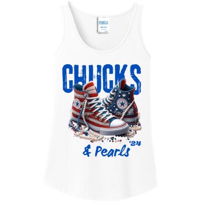 Chucks And Pearls Cute Ladies Essential Tank